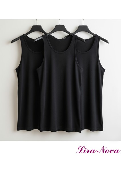 Klasik Siyah Atlet Suprem Kumaş %100 Coton 10'lu Hertip Sporcu Atlet