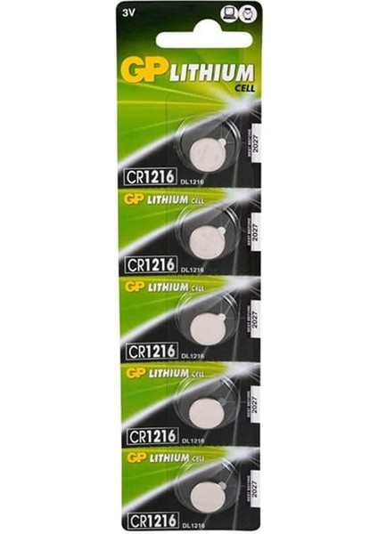 CR1216 3 Volt Lityum Pil 5 Li Paket