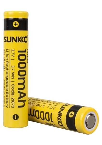 3.7 Volt 1000 Mah 14650 Şarj Edilebilir Pil (Tekli)