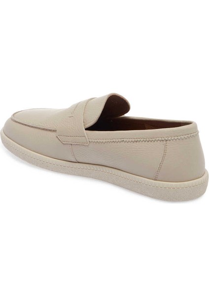 Bej Hakiki Deri Erkek Loafer - E24I1AY56705-B19