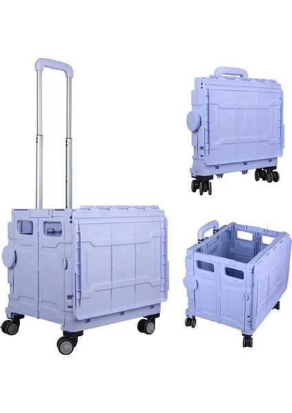 SN-26967 Katlanabilir Market Pazar Kamp Tekerlekli Alışveriş Arabası 60KG Kapasiteli