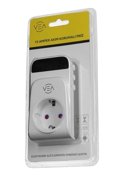 VE-25530 15A 3520W Tekli Dijital Göstergeli Akım Korumalı Priz Aşırı Yüksek Gerilim modelleri