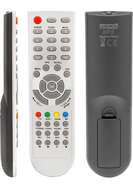 X700-X750 Kayıtlı Uydu Alıcı Kumandası