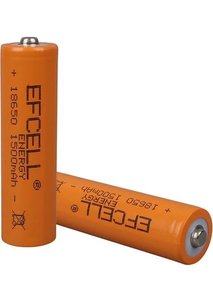 3.7 Volt 1500 Mah Şarj Edilebilir Li-Ion 18650 Başlıklı Pil