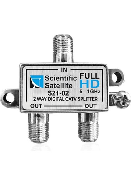 S21-02 1/2 Yollu Kablo Tv Sinyal Ayırıcı Splitter - 5-1000 Mhz Frekans Bölücü Çoklayıcı