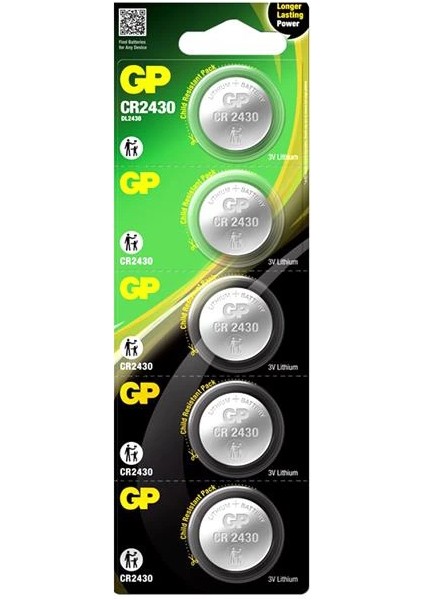 CR2430 3 Volt Lityum Pil (5'li Paket)