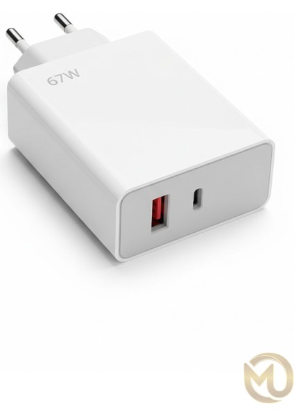 Akım Korumalı USB ve Type-C Portlu 5.0 Amper 67 Watt Hızlı Şarj Adaptörü + 1 Metre Type-C Kablo Hediye modelleri