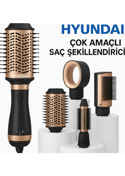 Hyundai HC-092 5’i 1 Arada Saç Şekillendirici Profesyonel Hızlı Kurutma ve Şekillendirme Için fırsatları