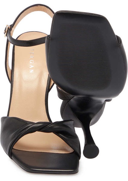 Siyah Hakiki Deri Kadın Stiletto - K24I1AY67184-A23