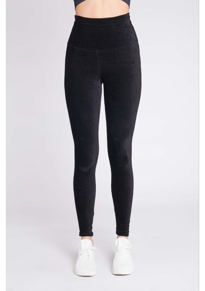 Kadın Kadife Fitilli Siyah Tayt fırsatları