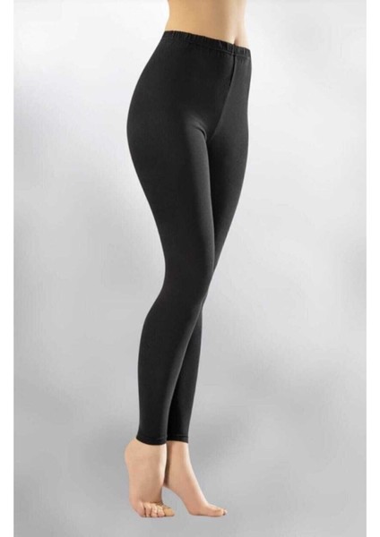 Kadın Siyah Penye Yüksek Bel Uzun Tayt 4000 fiyatları