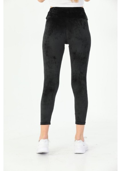 Yüksek Bel Fransız Siyah Kadife Tayt fiyatları