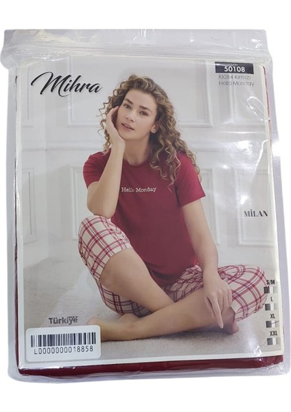 Milan Kaprili Kısa Kollu Pijama Takımı