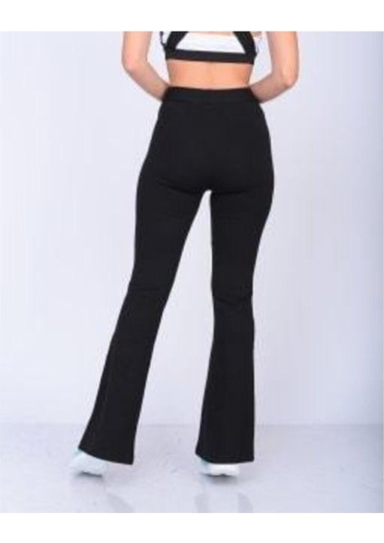 Kadın Siyah Ispanyol Paça Tayt modelleri