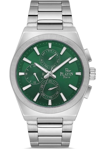 PL-1084GA-A10 Çelik Kordon Fonksiyonları Aktif Erkek Kol Saati