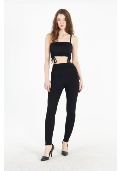 Şardonlu Çelik Yüksel Bel Tayt