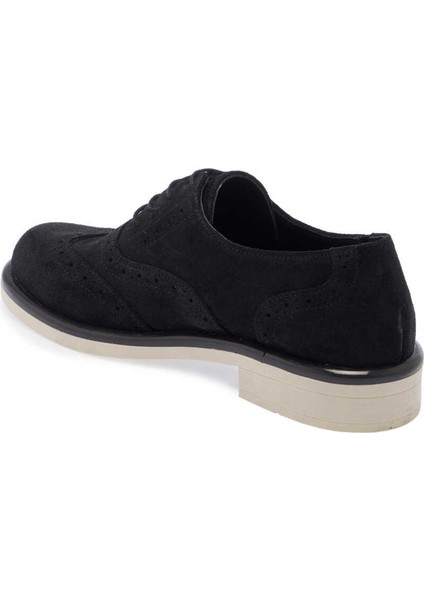 Siyah Hakiki Süet Deri Kadın Casual Ayakkabı - K24I1AY67309-A01