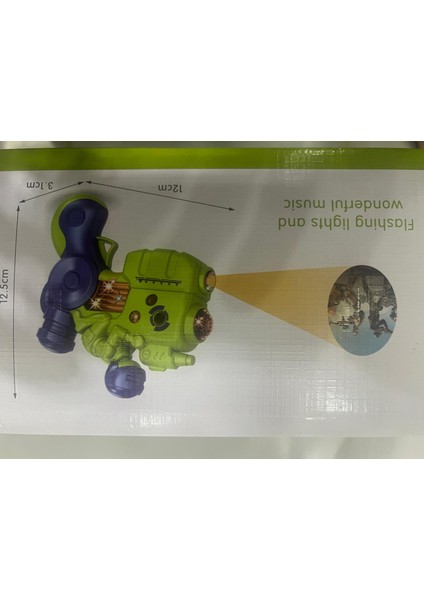 Işıklı ve Sesli Projeksiyonlu Adamlı Tabanca Pil Hediyeli