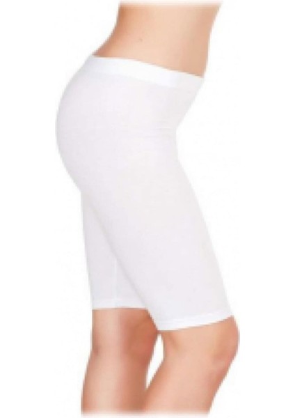 4018 Kadın Düz Desensiz Yüksek Bel Dizüstü Kısa Tayt fiyatları