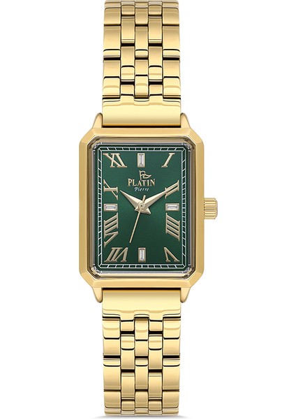 PL-1171LA-B10 Romen Rakamlı Kare Kadın Kol Saati