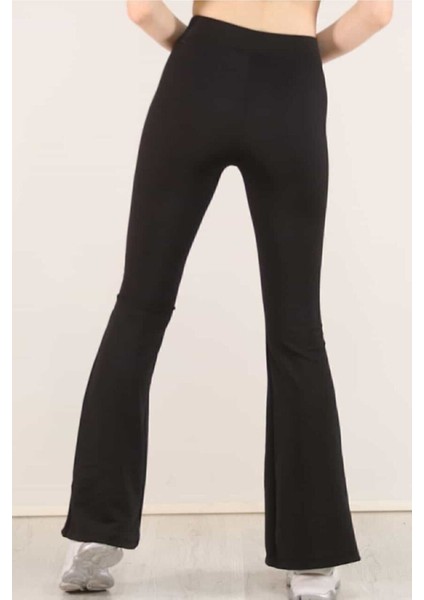 Yüksek Bel Kemerli Ispanyol Geniş Paça Dalgıç Kumaş Kışlık Tayt modelleri