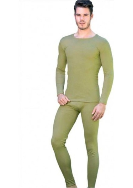 Erkek Haki Termal Alt + Üst Tayt Içlik Fanila Thermal (Model NO-0125-0126)