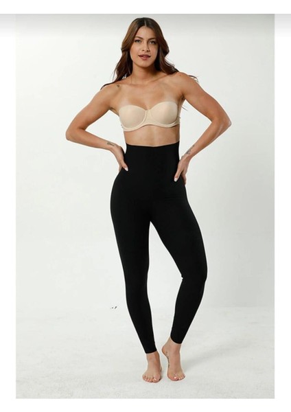 1026 Lazer Kesim Yüksel Bel Korse Tayt Tekli