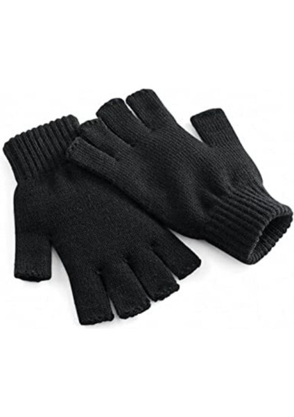 Kısa Termal Yün Erkek Eldiven Kesik Parmak
