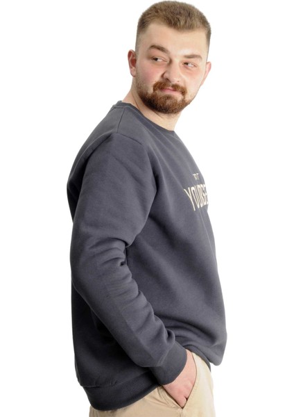 Mode Xl Büyük Beden Erkek Sweat Bisyaka Do It Yourself 23168 Fume modelleri