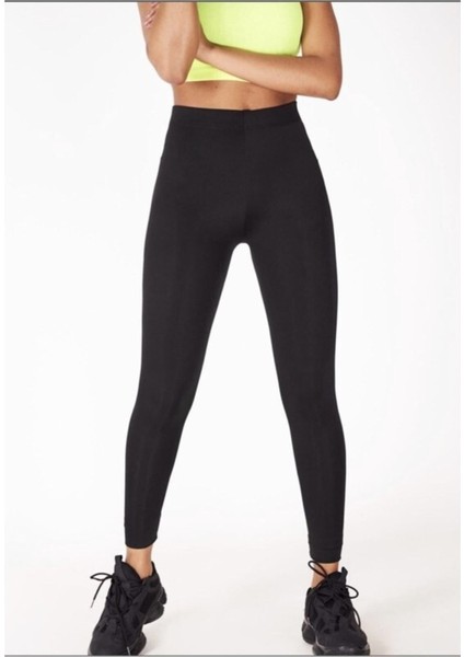 Içi Havlu Tayt 1 Adet Siyah