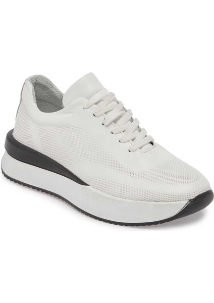 Beyaz Hakiki Deri Kadın Sneaker - K24I1AY67313-A26