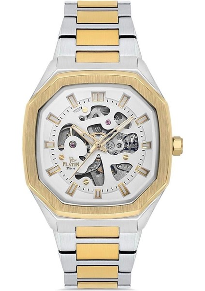 PL-1108GA-D1 Çelik Kordon Otomatik Erkek Kol Saati