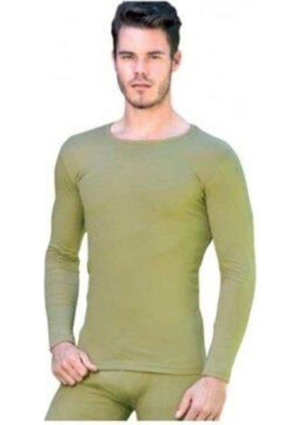 Erkek Haki Termal Uzun Kollu Üst
