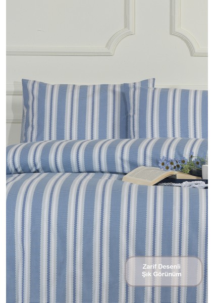 Scatt Nevresim Takımı Tek Kişilik Lastikli Çarşaf (160X220 Cm) Mavi modelleri