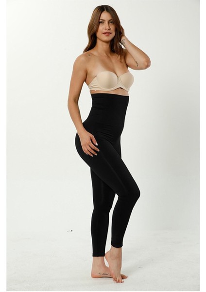 Kadın Siyah Yüksek Bel Tayt Korse