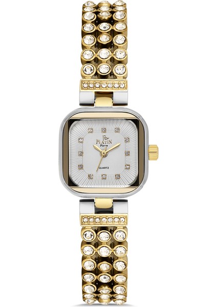 PL-1178LA-D1 Taşlı Minimal Kare Kadın Kol Saati