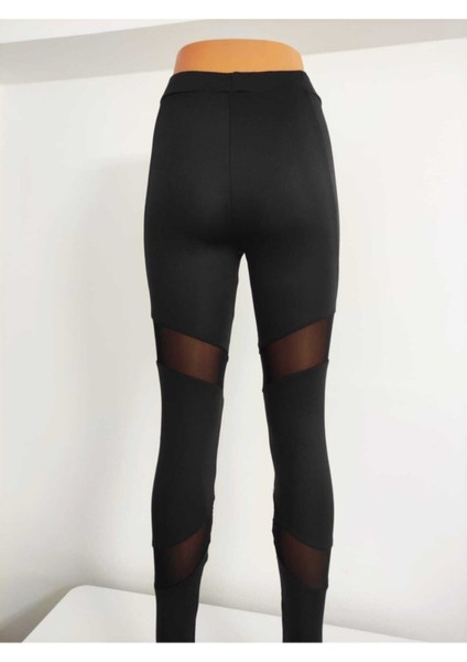 Tül Detaylı Yüksek Bel Dalgıç Tayt fırsatları