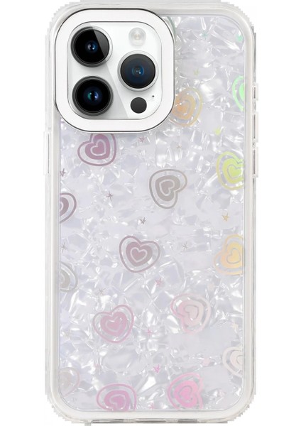 Apple iPhone 15 Pro Max Lumi Desenli Kapak - Beyaz modelleri