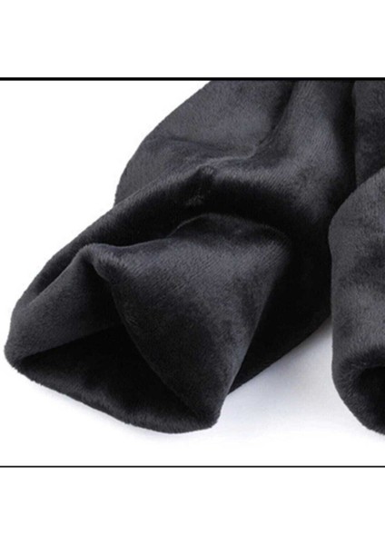 Kadın Siyah Peluş Tayt