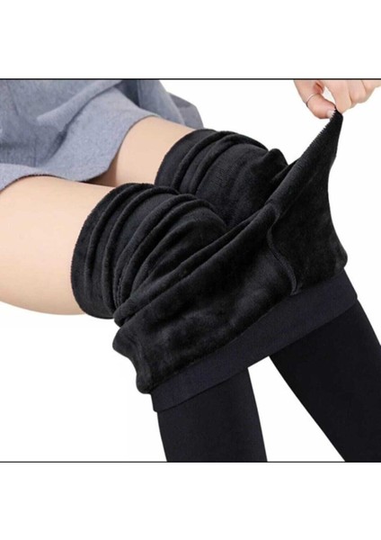 Kadın Siyah Peluş Tayt fırsatları