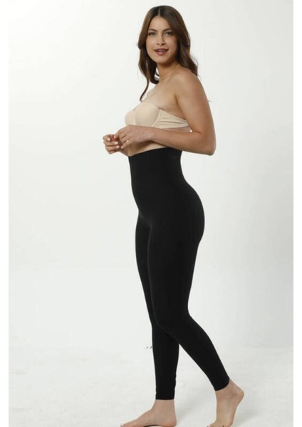 Kadın Siyah Yüksek Bel Tayt Korse