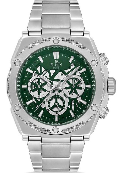 PL-1111GA-A10 Çelik Kordon Fonksiyonları Aktif Erkek Kol Saati