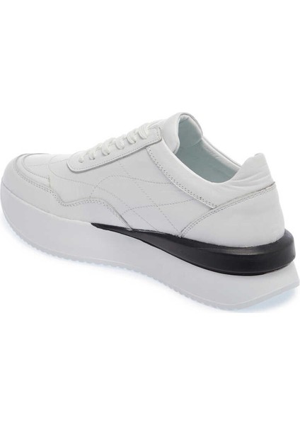Beyaz Hakiki Deri Kadın Sneaker - K24I1AY67314-A26