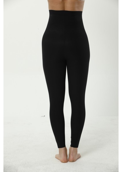 Diz Yapmayan Lazer Kesim Yüksek Bel Korseli Kadın Tayt(Iki Beden Küçültür) indirimleri