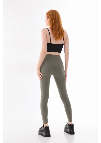 Kadın Hafif Korseli Şardonlu Fitilli Toparlayıcı Kışlık Tayt fiyatları