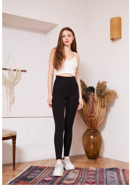 Kadın Yüksek Bel Şardonlu Toparlayıcı Sıkılastırıcı Tayt modelleri