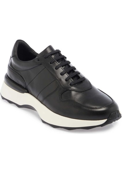Siyah Hakiki Deri Erkek Sneaker - E24I1AY56721-A43 indirimleri