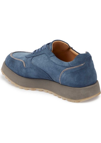 Mavi Hakiki Süet Deri Erkek Sneaker - E24I1AY56723-F60