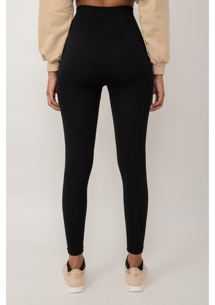 Yüksek Bel Fitilli Tayt