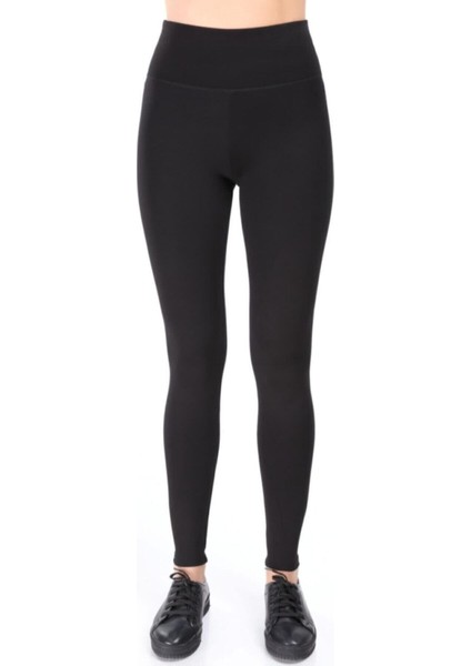 Kadın Siyah Yüksek Bel Toparlayıcı Örme Tayt fiyatları